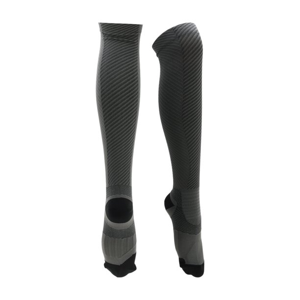 Calcetines de ciclismo únicos Bargains Anti-fricción para exteriores, calcetines de bicicleta gris oscuro tamaño L, neutros y universales, 1 par de twill en bloque de color