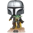 thumbnail image 2 of POP! Funko Star Wars The Mandalorian - Mandalorian Flying with Child Vinyl Figure with POP Protector Funko -, 2 of 7