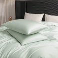 thumbnail image 7 of Duvet Cover Set 100% Extra Long Staple Cotton 600 Thread Count Silky Sateen Smooth Luxury Soft Breathable Durable Hotel Quality Bedding, 3 Pieces (Sage Green, Queen 90"x90"), 7 of 7