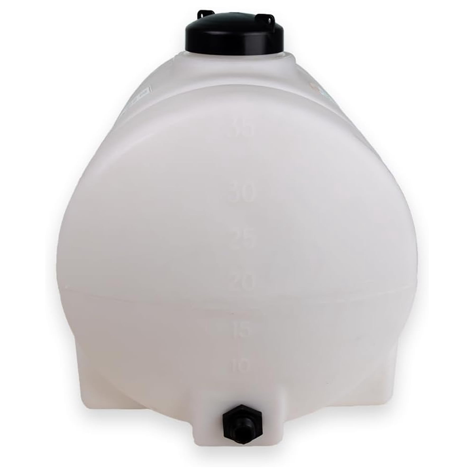 Norwesco 35 Gallon Horizontal Storage Tank w/ Legs, White Poly Liquid Container