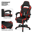 MoNiBloom High Back Gaming Recliner With Ottoman - PU Leather Swivel Chair, Adjustable Backrest, Racing Style | Purple & Black