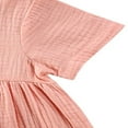thumbnail image 3 of Robe Mini à Manches Courtes Unie pour Bébé Filles 6M-3Y, 3 of 6