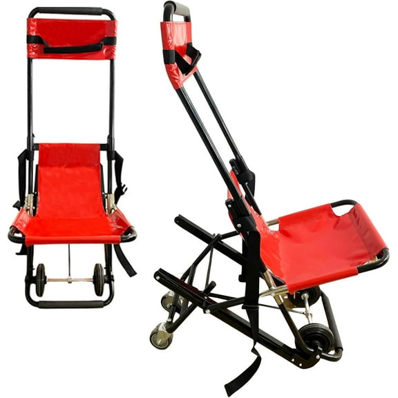 CNV Folding Stair Climbing Wheelchair for Transferring Elderly Down Stairs, 352.74 lbs Capacity Corridor Evacuation Chair EMS Transfer Assist Device for High Floors