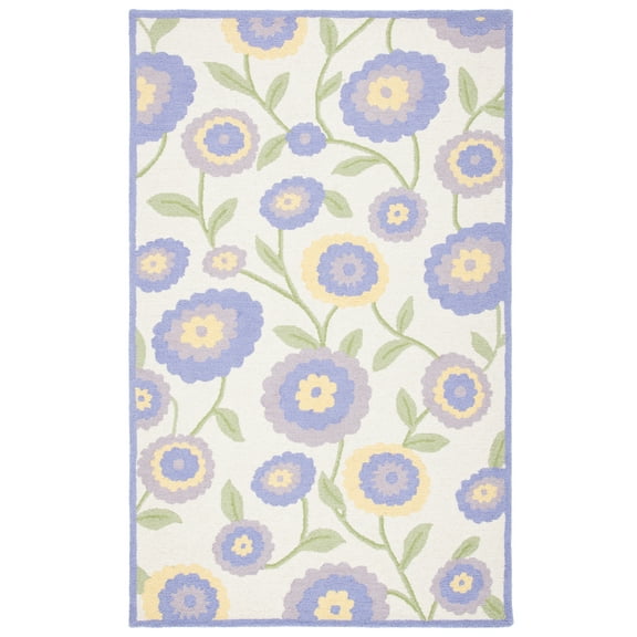 SAFAVIEH Kids Floral Flowers Area Rug, Lavander/Ivory, 5' x 8'