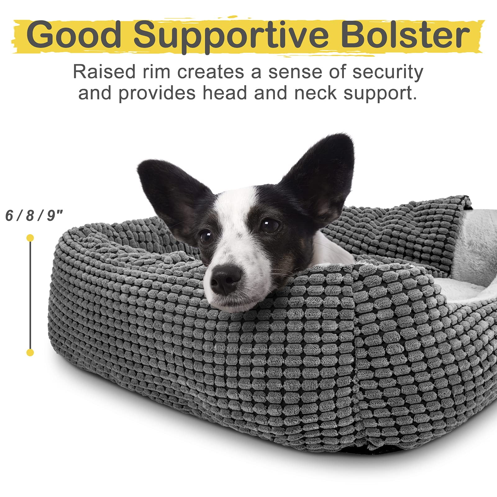 Dog Beds For Large Medium Small Dogs  Rectangle Cave Hooded Blanket Puppy Bed Luxury Cat Indoor Cats Warmth And Machine Washable (30 Inches Grey)