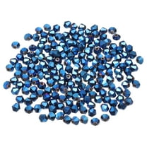 Uxcell 250pcs 6mm Bicone Glass Crystal Beads, Faceted Beads Dark Blue