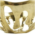 thumbnail image 4 of DecMode 13", 11"H Round Drip Gold Aluminum Metal Decorative Bowl with Open Frame Design, Set of 2, 4 of 12