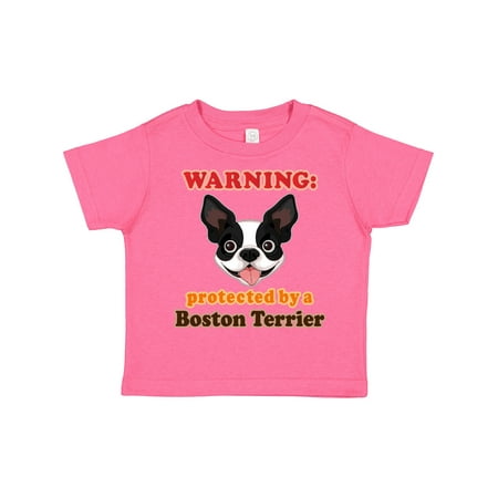 

Inktastic Boston Terrier Dog Protected by Boys or Girls Toddler T-Shirt