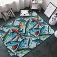 thumbnail image 3 of Area Rugs For Living Room Decor - Colorful Fishing Baits Anti Slip Throw Washable Rugs 3x5 For Bedroom, Soft Indoor Carpet For Bedroom Living Room 60x39In, 3 of 5