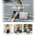 thumbnail image 5 of Tote Bag for Women - Pioneer Flower Shoulder Bag - Large Utility Work Duffle Bag with Zipper Handbag for Travel, Work, Sprots, 5 of 5