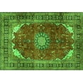 thumbnail image 1 of Ahgly Company Indoor Rectangle Medallion Green Traditional Area Rugs, 8' x 10', 1 of 1