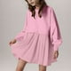 thumbnail image 2 of Odeerbi 5-14 Años Niñas Sudadera Plisada Vestido Color Sólido Manga Larga Niños Cuello Redondo Mini Vestido, 2 of 8