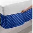 thumbnail image 2 of Abstract Bed Skirt, Continuous Pattern with Floral Stars, Elastic Bedskirt Dust Ruffle Wrap Around for Bedding Decor, 4 Sizes, Sky Blue Violet Blue, by Ambesonne, 2 of 2