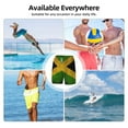 thumbnail image 6 of Mens Swim Trunks Jamaican Flag Quick Dry Board Shorts with Compression Liner, 6 of 6