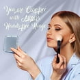 thumbnail image 4 of MIRRORVANA Small Compact 15X Magnifying Mirror for Travel - Handheld, Foldable & Lightweight - Mini Pocket-Sized Magnified Mirror for Purse - Square 3.3” x 3.3”, 4 of 6
