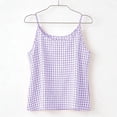 thumbnail image 5 of CCRFTGI Tank Tops for Kids Girls 10-12 Sleeveless Summer Casual Girls Fashion Purple Plaid Camisole Tops Comdy Spaghetti Strap Crew Neck Tank Tops Purple 11-12 Years, 5 of 7
