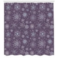 thumbnail image 3 of Ambesonne Eggplant Shower Curtain, Xmas Snowflakes Floral, 69"Wx84"L, Violet, 3 of 3