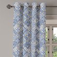 thumbnail image 2 of Ambesonne Moroccan Grommet Curtain, Oriental Rectangles, 50" x 120", Blue Orange White, 2 of 6
