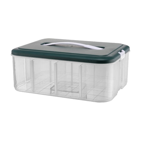 Fiocias Portable Building Blocks Storage Gaming Building Blocks Container Case for Craft single layer