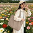 thumbnail image 2 of Mwjwdo Women's Solid Smooth Faux Leather Vintage Underarm Tote Bag, Casual Large Shoulder Purse for Everyday Errands Pink, 2 of 5
