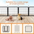 thumbnail image 4 of 24'' Outdoor Dog Playpen, 12 Panel Dog Fence for Small Dogs, Collapsible Pet Exercise Pen for Camping,Garden, Yard, 4 of 9