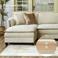 thumbnail image 5 of 142" Oversized 6-Seater Sectional Modular Sofa Couch with Storage and Dual-Layer Cushions Beige, 5 of 10