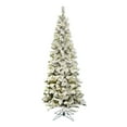 thumbnail image 5 of Vickerman 8.5' Flocked Pacific Pencil Artificial Christmas Tree with Warm White LED Lights, 5 of 5
