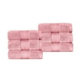 thumbnail image 2 of Superior Aria Turkish Cotton Solid Heavyweight Coral Pink Hand Towel Set of 6, 2 of 6
