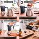 thumbnail image 3 of GROSCHE Milano Acero | 10 tazas de café expreso | Cafetera espresso para estufa: olla Moka de acero inoxidable para estufas eléctricas y de gas de inducción Greca | Olla Moka para cafetera exprés y es, 3 of 5