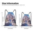 thumbnail image 2 of Fuzoiu Majestic Fantasy Castle Print Drawstring Backpack for Gym, Travel, Yoga,Sports Sackpack String Bag for Women Men-Small, 2 of 6