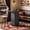 Black, variant on Fnova Square Pub Table with Built-in Metal Footrest Ring, 39.4" Bar Height Rustic Industrial Bistro Table for Kitchen, Home Bar, Apartment, Black
