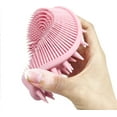 thumbnail image 2 of Silicone Body Brush, Exfoliating Body Scrubber, Silicone Body Scrubber Loofah, Silicone Bath Brush, Soft Exfoliating Body Bath Shower Scrubber Brush for Kids and Adults All Kinds of Skin (Pink), 2 of 5