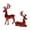 A, variant on HCTSHG 2Pcs Christmas Reindeer Figurines Decorations Resin Sitting & Standing Deer Statues Elk Figurine for Home Table Decor Wine Cabinet (Glossy Red)