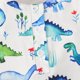 thumbnail image 5 of Gibobby Mameluco para niña sin mangas con estampado de dinosaurio para niños y niñas, mono, monos para recién nacidos, ropa(Blanco, 9-12 Meses), 5 of 5