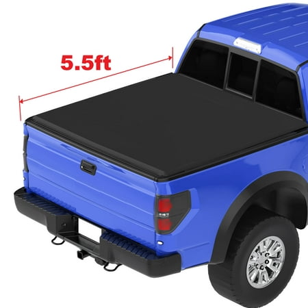 oEdRo TRI-FOLD Truck Bed Tonneau Cover Compatible 2015-2019 Ford F-150 | Styleside 5.5' (Best Tri Fold Tonneau Cover Reviews)