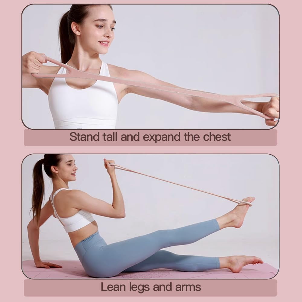 2025 Upgraded Figure 8 Resistance Band for Physical Therapy, Shoulder, Back & Arm Exercise Bands with 3 Resistance Levels (15, 25, 35lb) for Kids, Adults, and Elderly