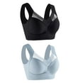 thumbnail image 1 of Qarigey 2 piezas experiencia incomparable comodidad sujetadores de talla grande para mujeres Top sujetadores deportivos ropa interior Ropa interior Negro+XXL, 1 of 6