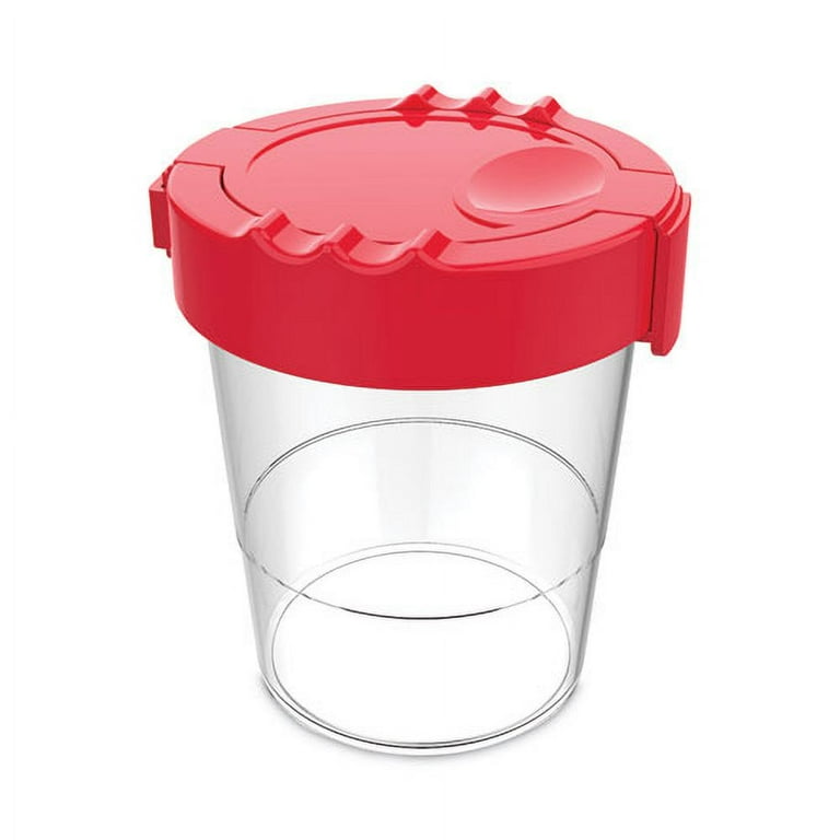 Antimicrobial No Spill Paint Cup, 3.46 w x 3.93 h, Red Antimicrobial No Spill Paint Cup, 3.46 w x 3.93 h, Red