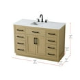 thumbnail image 2 of Elegant Kitchen and Bath Alden 48 Inch Single Bathroom Vanity In Honey Brown, 2 of 13