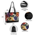 thumbnail image 2 of FORMRS Canvas Laptop Tote Bag for Women with 15.6" Computer Compartments Shoulder Handbag, Large Colorful Flowers Pattern, 2 of 7