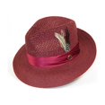 thumbnail image 3 of Men's Summer Spring Braid Straw style Hat by BRUNO CAPELO JULIAN JU912 Burgundy, 3 of 6
