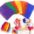 thumbnail image 3 of Oiur 10Pcs Colorful Scarf,Dance Scarves Juggling Scarves Washable Multipurpose,Children Movement Learning Education Colorful Scarfs Musical Accessories, 3 of 10