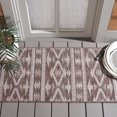 thumbnail image 2 of SAFAVIEH Courtyard April Geometric Indoor/Outdoor Area Rug, Brown/Ivory, 2' x 3'7", 2 of 6