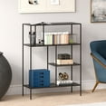 thumbnail image 6 of Henn&Hart 36" Blackened Bronze Metal Bookcase, 6 of 8