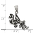 thumbnail image 2 of Sterling Silver Antiqued Flying Dragon Pendant QC8965, 2 of 2