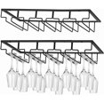 thumbnail image 3 of GUDREN Soportes Para Copas, estante Para Colgar Copas De Vino, Soporte Para Copas De Vino, Barra De Cocina, Estante De Almacenamiento De Metal (5 Ranuras), 3 of 8