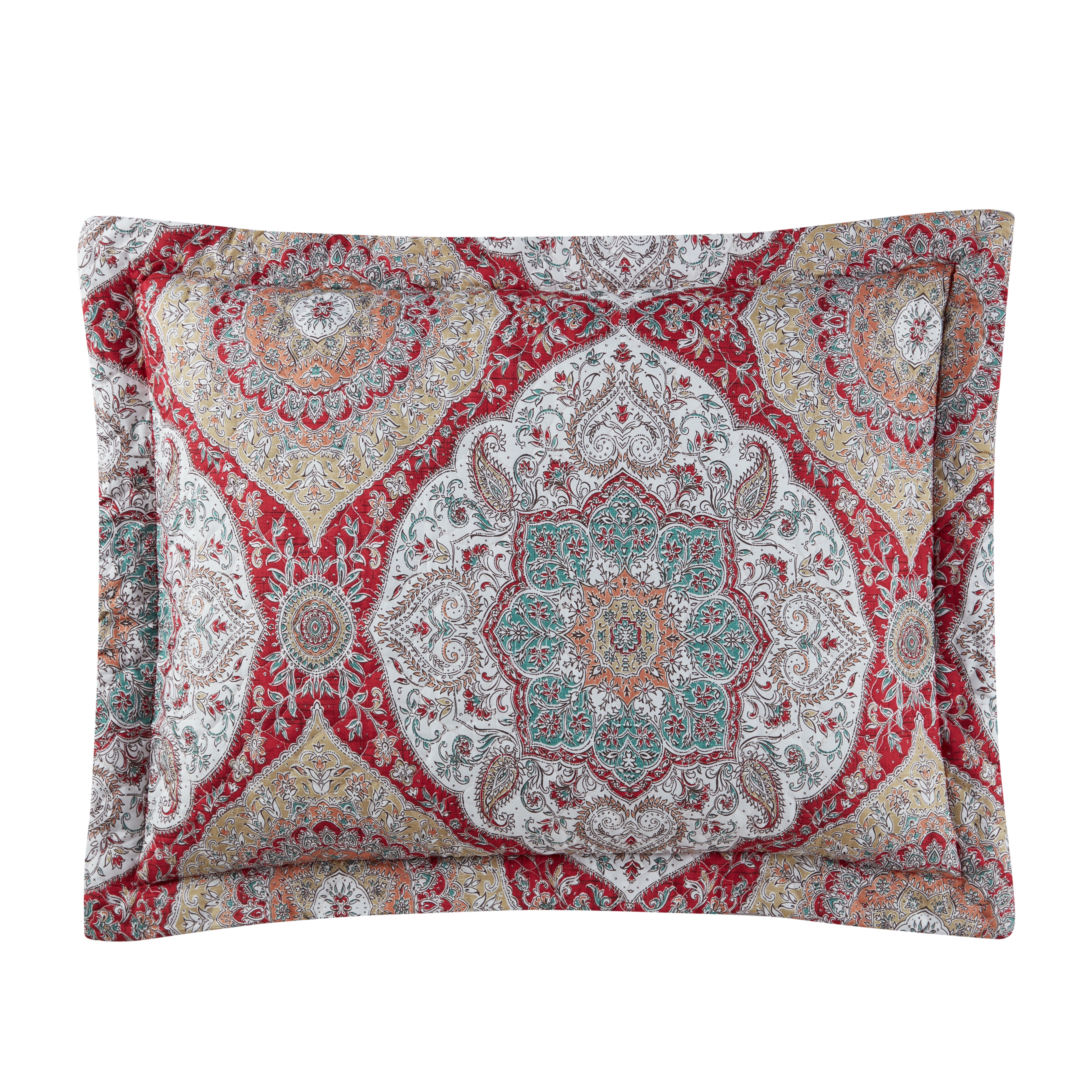 Mainstays Red Reversible Vintage Tapestry Quilt, Full/Queen