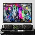thumbnail image 2 of Money Printed, Colorful Dollar Artwork, Benjamin Franklin Art, Dollar Art Canvas, Office Art, Colorful Money Printed Canvas, Canvas Wall Decor - Natural Framed, 2 of 6