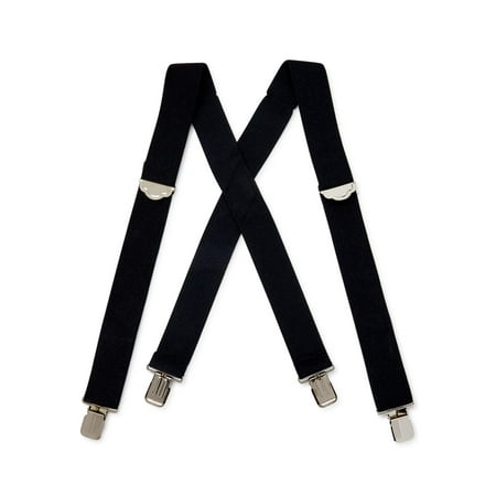 George Men s Adjustable Terry Suspenders  Black  One Size