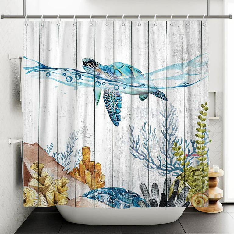 Mushroom Forest Shower Curtain Set Fairy Tale Psychedelic for Bathroom Decor